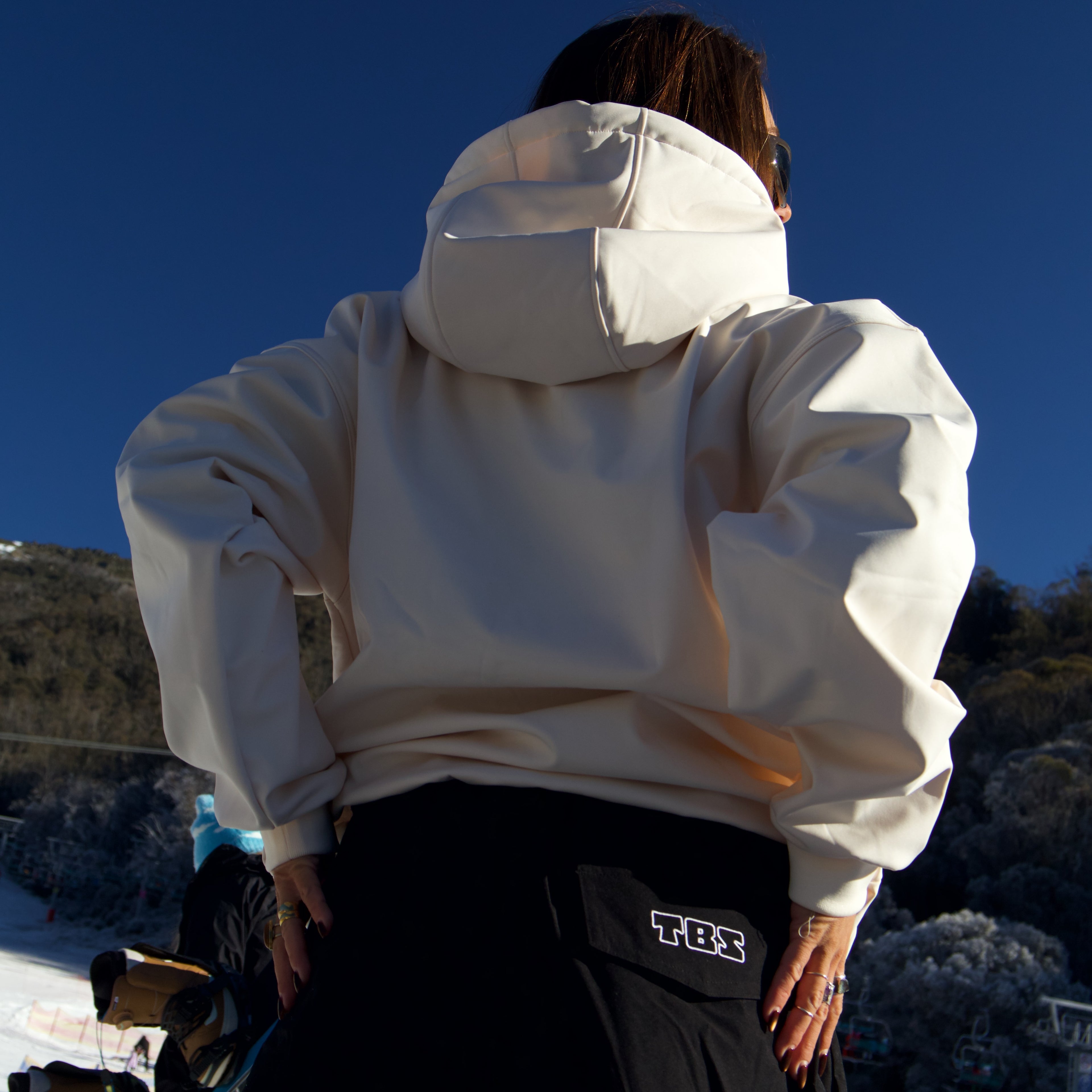 Cream TBS Waterproof snow hoodie